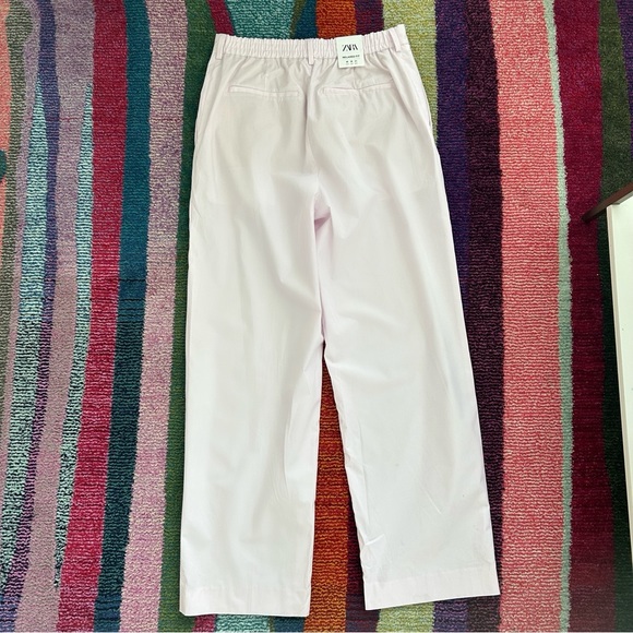 NWT Zara Relaxed Fit Pale Pink Trousers - Picture 2 of 4